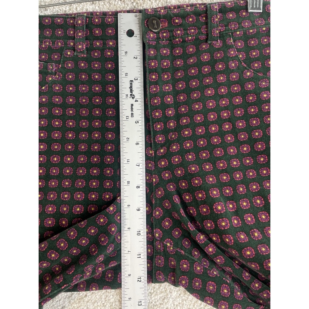 Pilcro & The Letterpress Pants 32 Women's Anthro Medallion Print Corduroy Serif - Picture 8 of 8